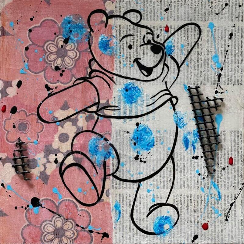 Painting Winnie by Marie G.  | Painting Pop-art Acrylic, Cardboard, Gluing Pop icons