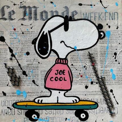 Painting Joe cool by Marie G.  | Painting Pop-art Acrylic, Cardboard, Gluing Pop icons