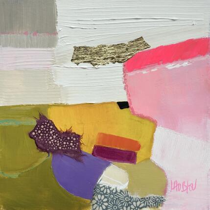 Painting ST25-0524 by Lau Blou | Painting Abstract Acrylic, Gluing, Gold leaf, Pastel
