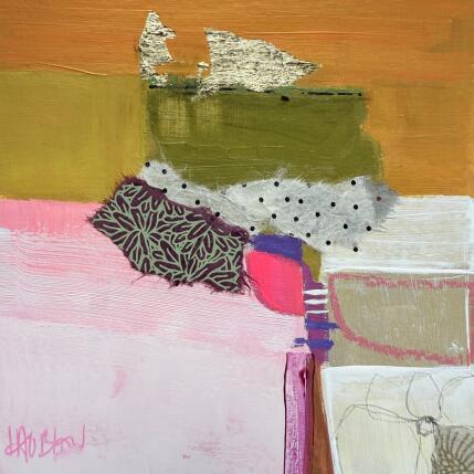Painting ST25-0525 by Lau Blou | Painting Abstract Acrylic, Gluing, Gold leaf, Pastel