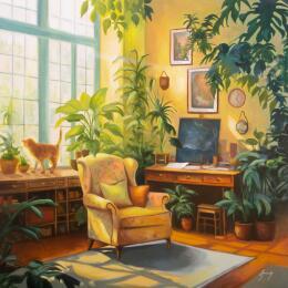 Painting A place to call home by Jung François | Painting Figurative Oil Nature