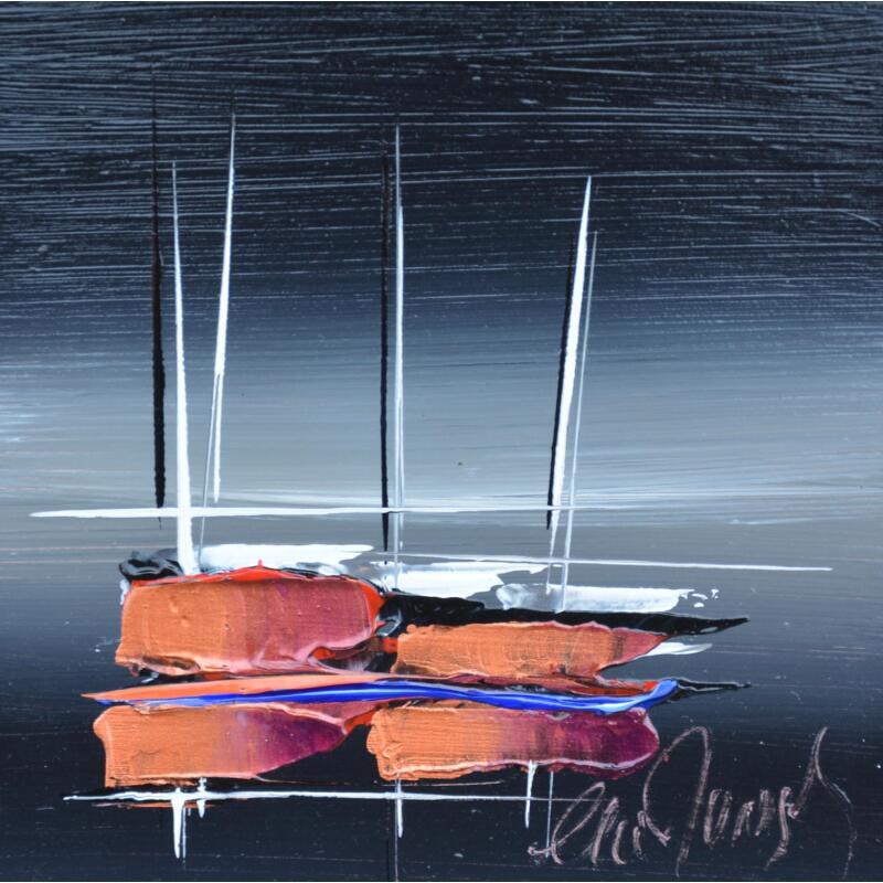 Painting L'INSOLITE by Munsch Eric | Painting Figurative Marine Oil Acrylic