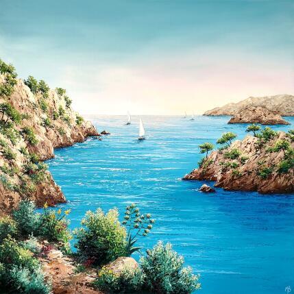 Painting Signature du sud by Blandin Magali | Painting Figurative Oil Landscapes