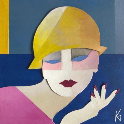 Peinture Afternoon  par Gustavsen Karl | Tableau Figuratif Acrylique, Collage Marine, Mode, Portraits