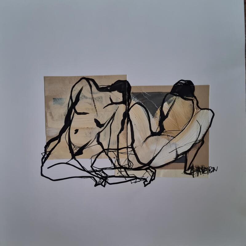 Painting Nouvelle vie  4 by Chaperon Martine | Painting Figurative Acrylic Nude