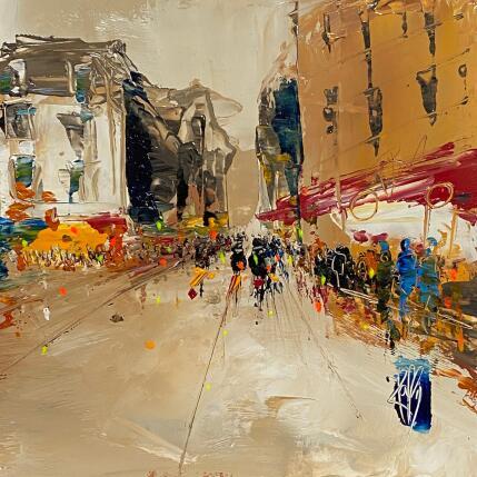 Painting Passage en ville by Raffin Christian | Painting Figurative Oil Pop icons, Urban