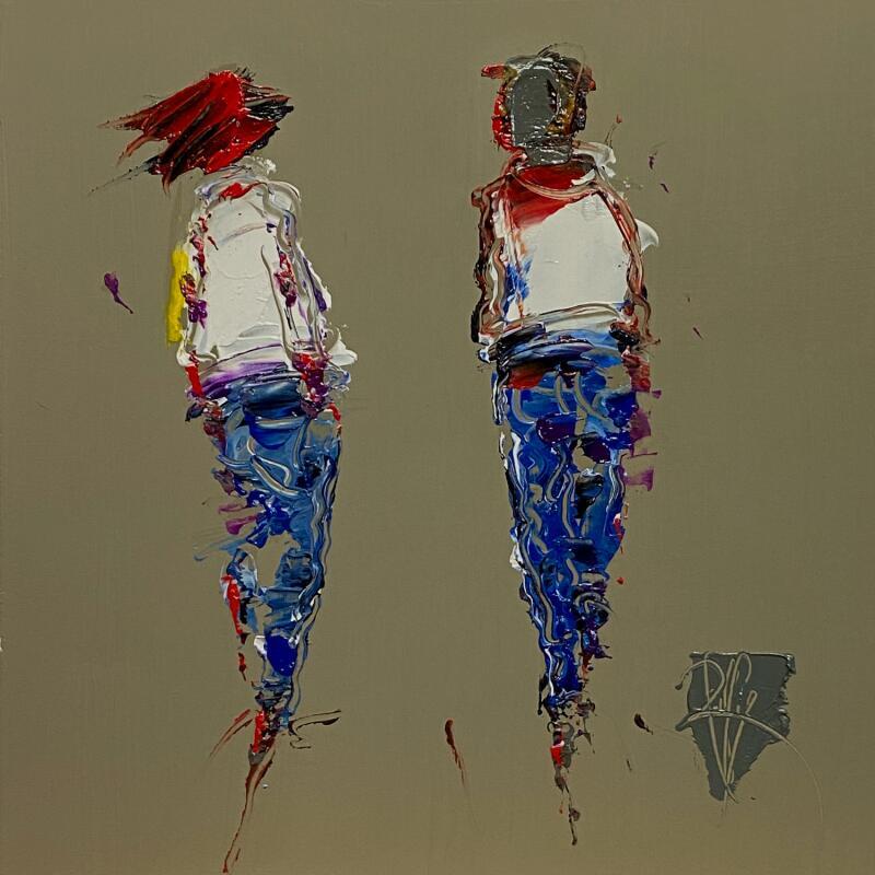 Painting Echange by Raffin Christian | Painting Figurative Life style Oil