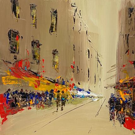 Painting Rue sans fin by Raffin Christian | Painting Figurative Oil Urban