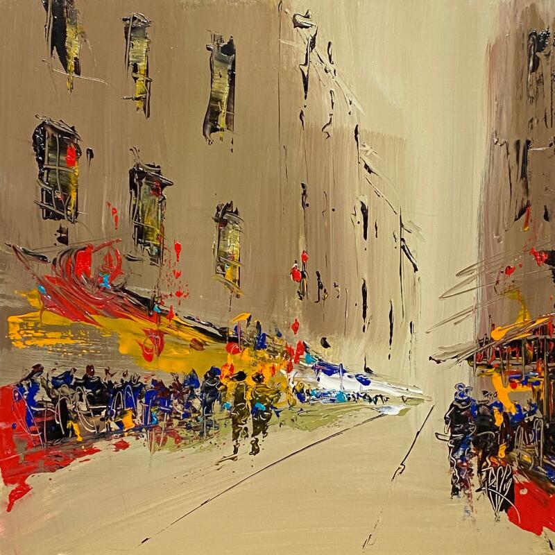Painting Rue sans fin by Raffin Christian | Painting Figurative Urban Oil