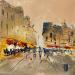 Painting Sur la place by Raffin Christian | Painting Figurative Urban Oil