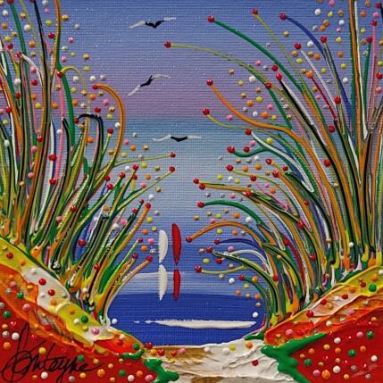 Peinture Plage de la paix par Fonteyne David | Tableau Figuratif Acrylique