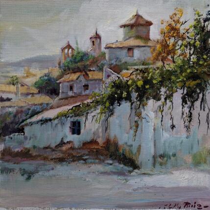 Painting Camino de la aldea by Cabello Ruiz Jose | Painting Figurative Oil Landscapes