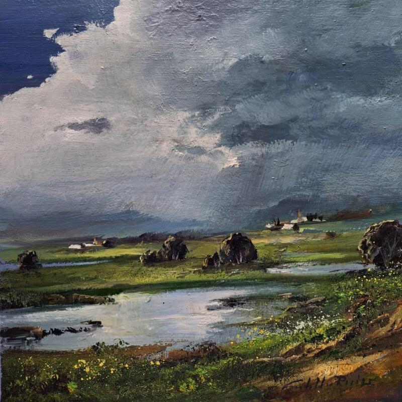 Painting Tarde lluviosa by Cabello Ruiz Jose | Painting Figurative Oil Landscapes