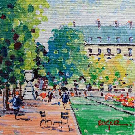 Painting  JARDINS DES TUILERIES A PARIS by Euger | Painting Figurative Acrylic Life style, Pop icons, Urban