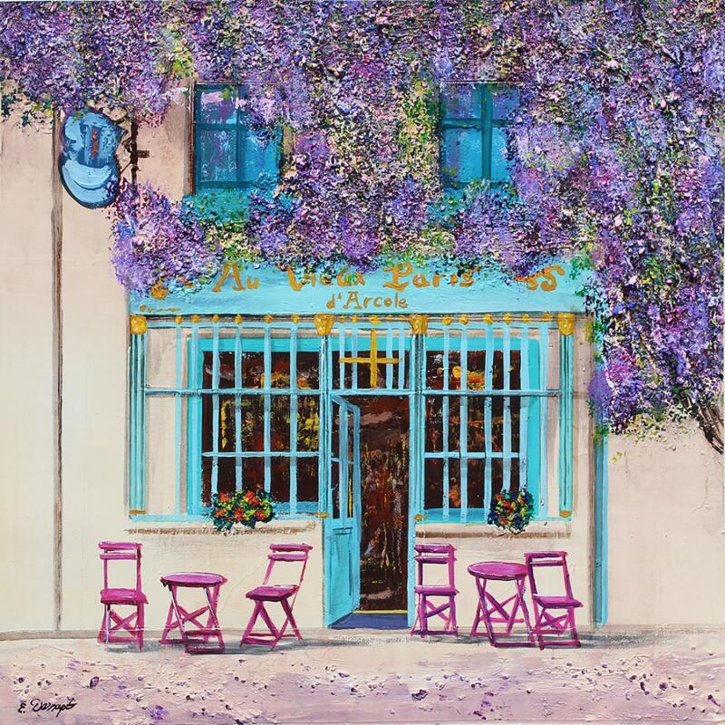 Painting Au vieux Paris d'Arcole by Dessapt Elika | Painting Impressionism Acrylic, Sand