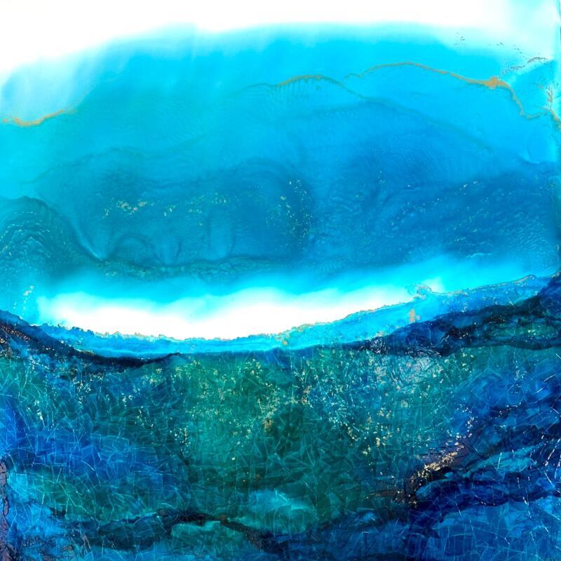 Painting 2448 Poésie Marine by Depaire Silvia | Painting Abstract Acrylic Landscapes, Marine, Minimalist