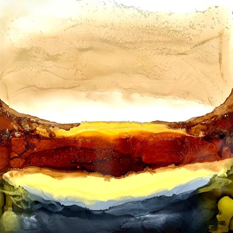 Painting Dune by Depaire Silvia | Painting Abstract Acrylic Landscapes, Minimalist