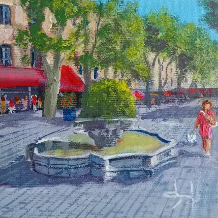 Painting Fontaine des 9 canons à  Aix en Provence  by Degabriel Véronique | Painting Figurative Oil Landscapes, Life style, Urban