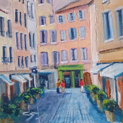 Painting On se promène dans les petites rues d'Aix en Provence  by Degabriel Véronique | Painting Figurative Oil Landscapes, Life style, Urban