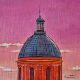 Painting Les bords de la Garonne by Emma Fischer | Painting Realism Acrylic