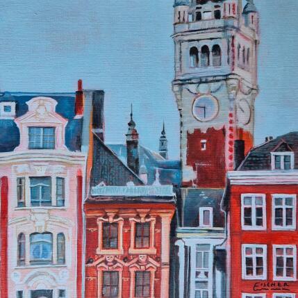 Painting Zoom sur Lille by Emma Fischer | Painting Realism Acrylic Pop icons, Urban