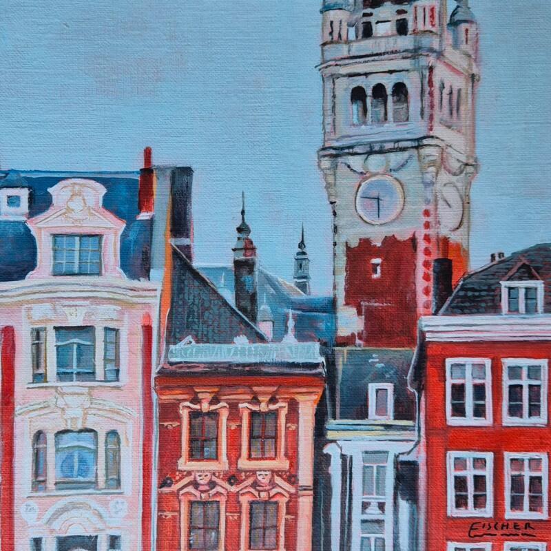 Peinture Zoom sur Lille par Emma Fischer | Tableau