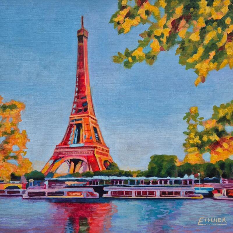 Painting Flèche qui pique le cul du ciel by Emma Fischer | Painting