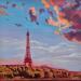 Painting Regard sur Paris by Emma Fischer | Painting Realism Landscapes Urban Acrylic