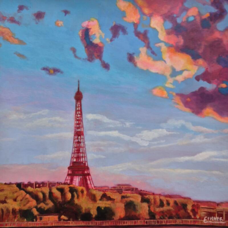 Painting Regard sur Paris by Emma Fischer | Painting