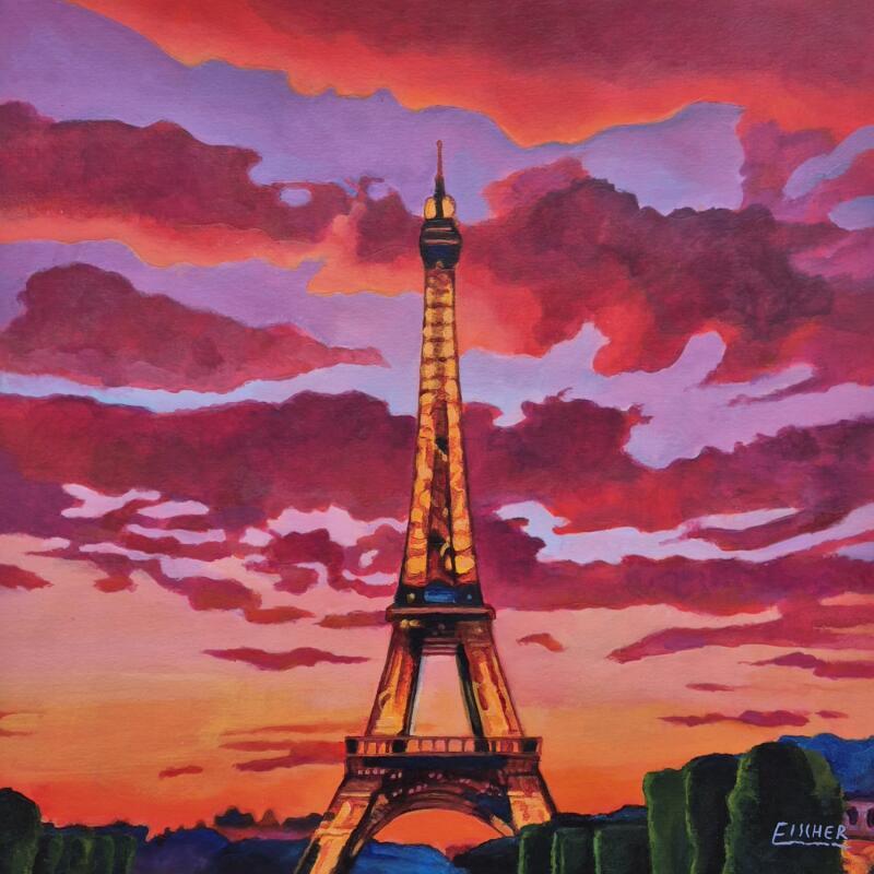 Painting Dentelle d'acier by Emma Fischer | Painting Realism Acrylic Landscapes, Nature, Urban