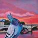 Painting Le chanteur anonyme by Emma Fischer | Painting Realism Portrait Urban Animals Acrylic