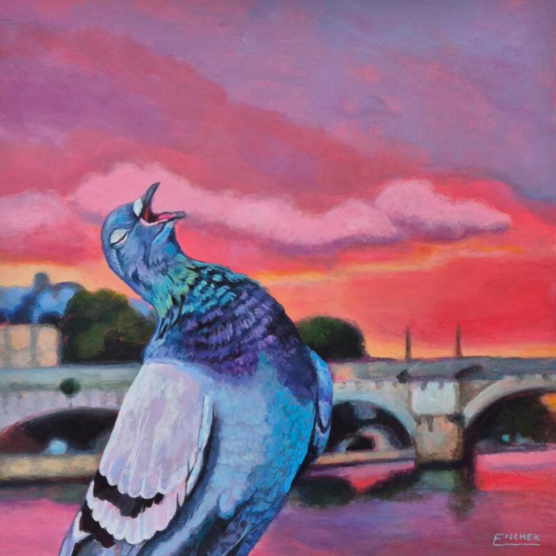 Painting Le chanteur anonyme by Emma Fischer | Painting