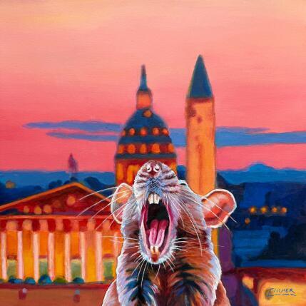 Painting La concorde s'endort by Emma Fischer | Painting Realism Acrylic Animals, Portrait, Urban