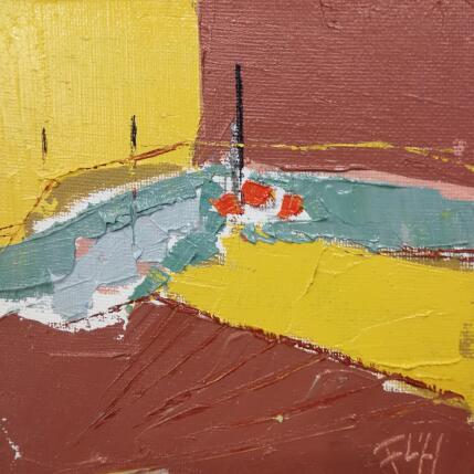 Painting PRESQUE ARRIVE by L'huillier Françis | Painting Abstract Oil Landscapes