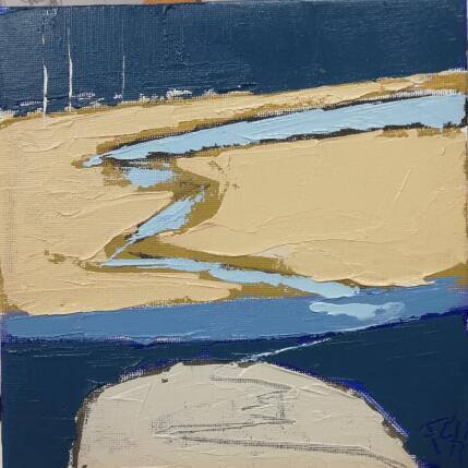 Painting LA OU LA MER SE RETIRE by L'huillier Françis | Painting Abstract Oil Marine, Pop icons