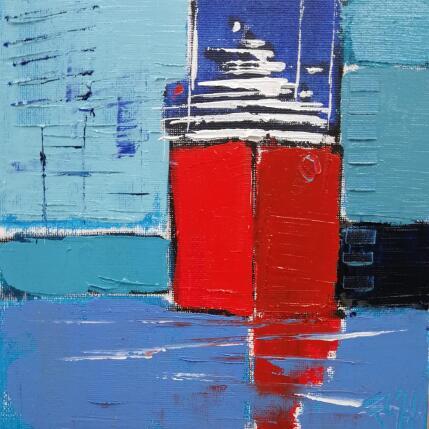 Painting LE VOYAGEUR 2 by L'huillier Françis | Painting Abstract Oil Marine, Pop icons