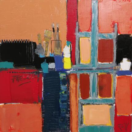 Painting GRAND ATELIER by L'huillier Françis | Painting Abstract Oil Still-life