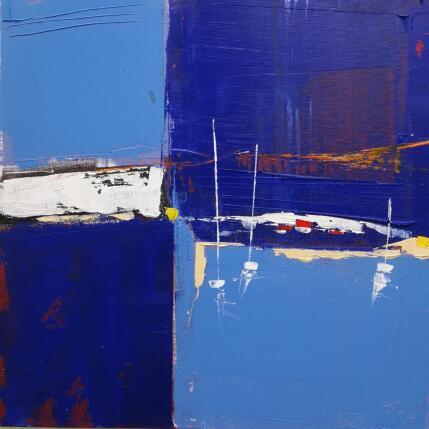 Painting LA MER ET PLUS ENCORE by L'huillier Françis | Painting Abstract Oil Marine