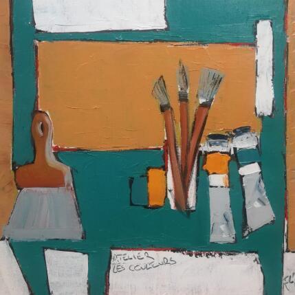 Painting LES INGREDIENTS by L'huillier Françis | Painting Abstract Oil Still-life