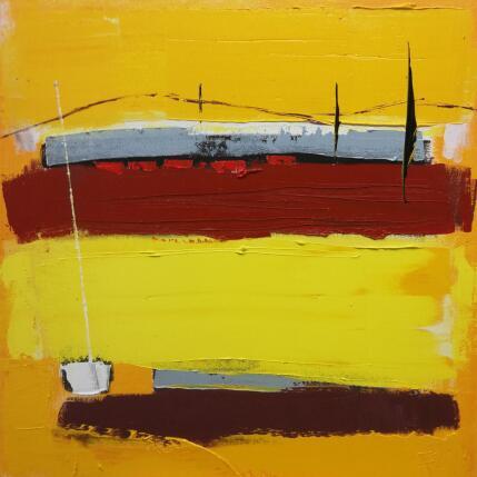 Painting RAYONNANT DE SOLEIL by L'huillier Françis | Painting Abstract Oil Landscapes