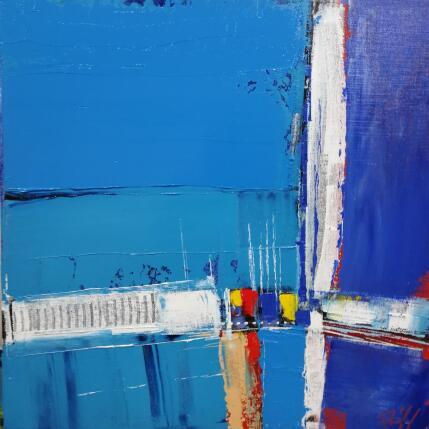 Painting AU BOUT C'EST LA MER by L'huillier Françis | Painting Abstract Oil Marine