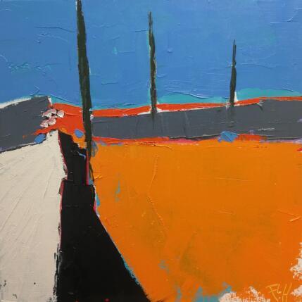 Painting UN DIMANCHE A LA CAMPAGNE by L'huillier Françis | Painting Abstract Oil Landscapes