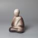 Sculpture Le Méditant by Nathalie Roverato | Sculpture Figurative Minimalist Life style Raku