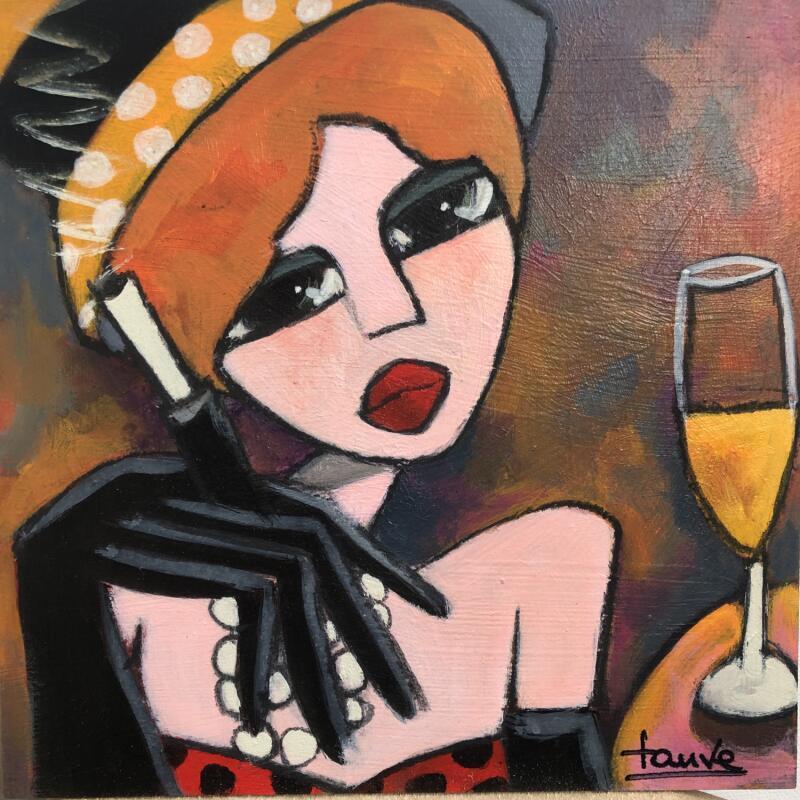 Painting Je t aime by Fauve | Painting Figurative Acrylic Life style, Pop icons