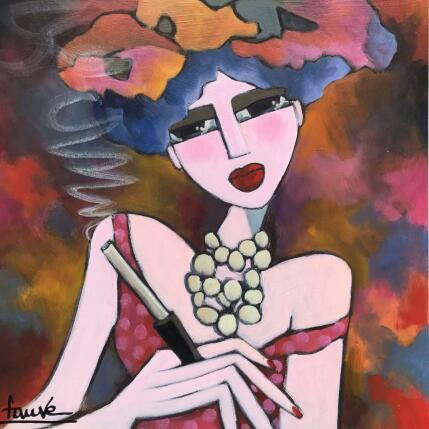 Painting Cigarette  by Fauve | Painting Figurative Acrylic Life style