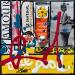 Painting Feel good by Costa Sophie | Painting Pop-art Acrylic Gluing Upcycling