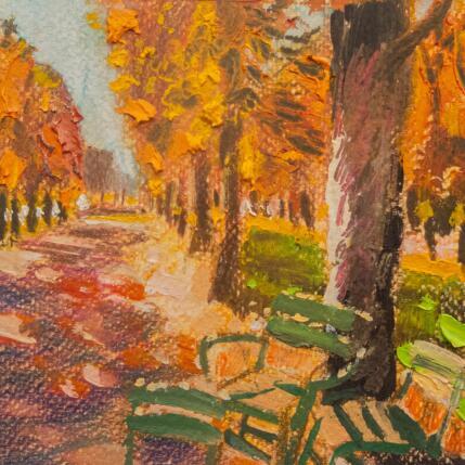 Painting El jardín de los senderos by Fran Sosa | Painting Figurative Oil Architecture, Life style, Nature
