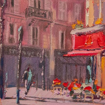 Painting Alrededor de los cafés by Fran Sosa | Painting Figurative Oil Architecture, Landscapes, Pop icons, Urban