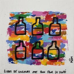 Gemälde ABUS von Mam | Gemälde Street art Acryl Gesellschaft, Pop-Ikonen, Schwarz & Weiß