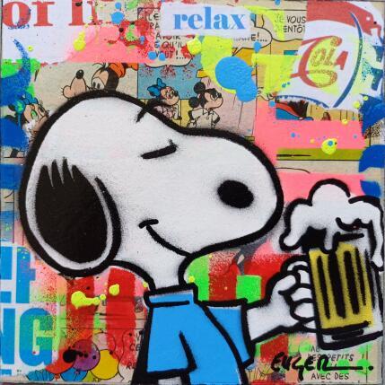 Painting RELAX by Euger Philippe | Painting Pop-art Acrylic, Gluing Pop icons